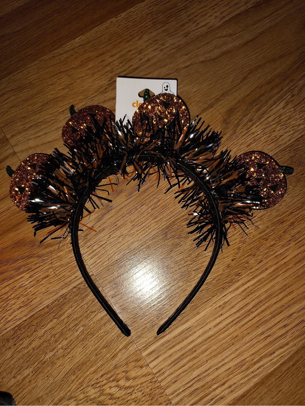 Claire's Halloween Pumpkin Tinsel Headband